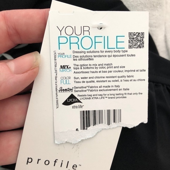 NWT Profile by Gottex Pinwheel Halter Tankini Top - Picture 11 of 16